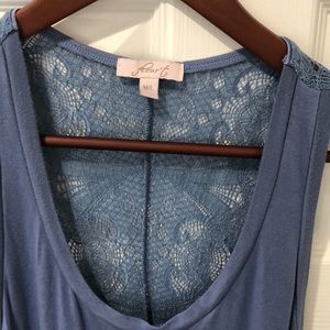 Fleur’t with me blue lingerie sleepwear long dress lace soft Size M/L